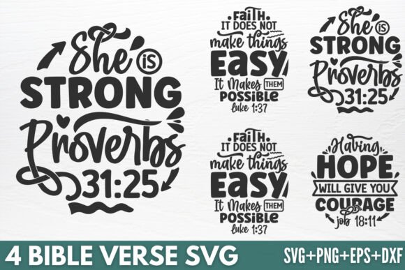 Bible Verse SVG, 4 Bible Verse SVG Desig