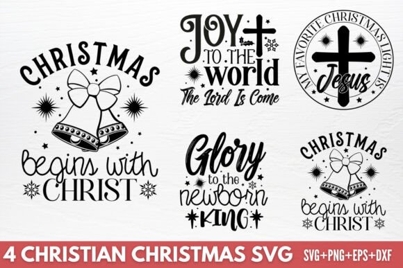 Christian Christmas SVG, 4 SVG Design