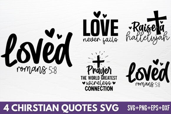 Christian Quotes SVG, 4 SVG Design