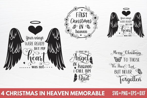Christmas in Heaven Memorable SVG