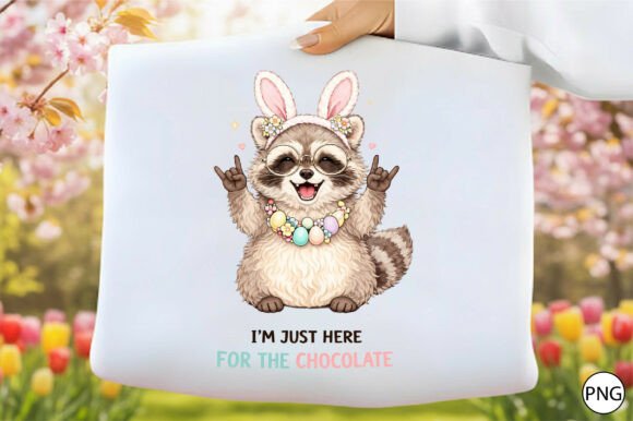 Funny Easter Raccoon Clipart