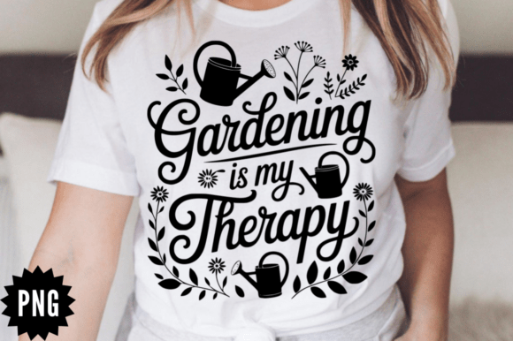 Funny Floral Gardening Is My Therapy SVG Review