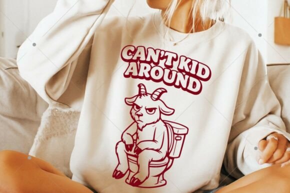 Funny Goat SVG, Can't Kid Around Svg