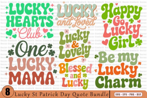 Lucky St Patrick Quote Bundle SVG