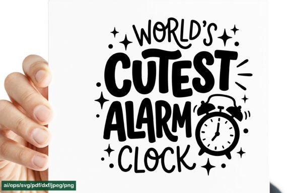World’s Cutest Alarm Clock SVG PNG EPS